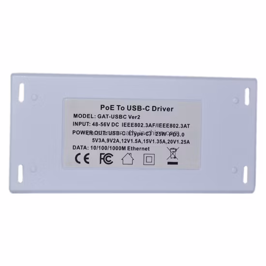 Gpoe-Usbc-25W IEEE802.3at Compatible Gigabit Splitter Poe 25 Watt Power to Type C Device