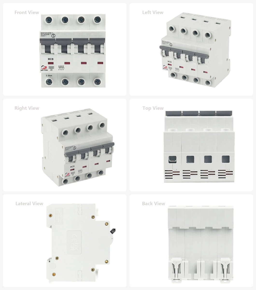 6ka 1p 2p 3p 4p 6-63A Miniature Circuit Breaker MCB